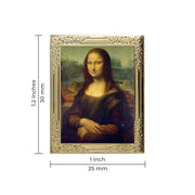 Mona Lisa Art Frame Pin - Museum Souvenir Fine Art Lapel Pin